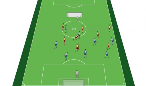 Spielform Ausdauertraining 8 gegen 8